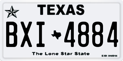 TX license plate BXI4884