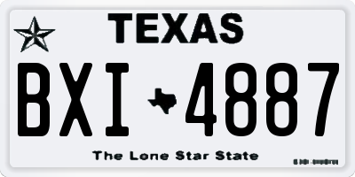TX license plate BXI4887