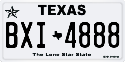 TX license plate BXI4888