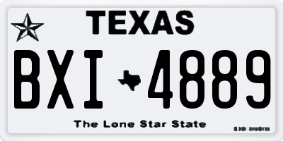 TX license plate BXI4889