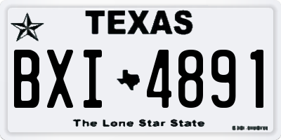 TX license plate BXI4891