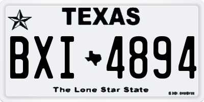 TX license plate BXI4894