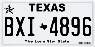TX license plate BXI4896