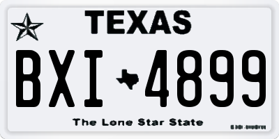 TX license plate BXI4899