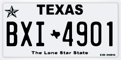TX license plate BXI4901