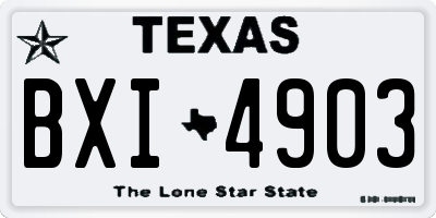 TX license plate BXI4903