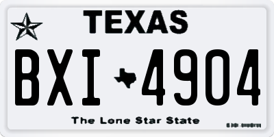 TX license plate BXI4904