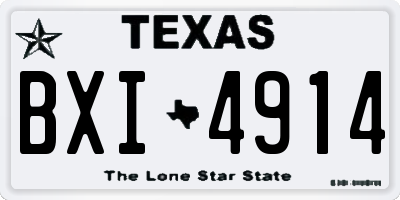 TX license plate BXI4914