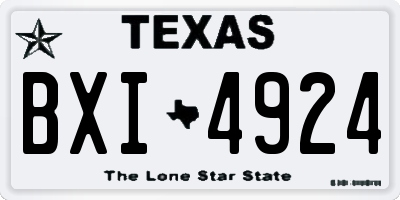 TX license plate BXI4924