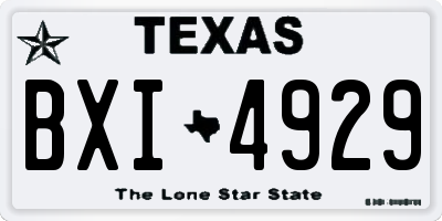 TX license plate BXI4929