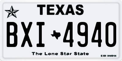 TX license plate BXI4940