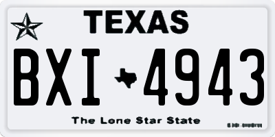 TX license plate BXI4943