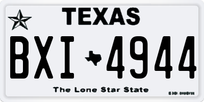 TX license plate BXI4944