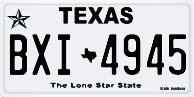 TX license plate BXI4945
