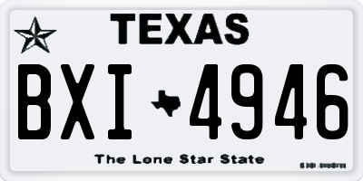 TX license plate BXI4946