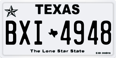 TX license plate BXI4948