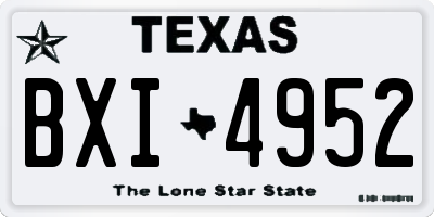 TX license plate BXI4952