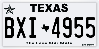 TX license plate BXI4955