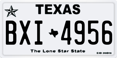 TX license plate BXI4956
