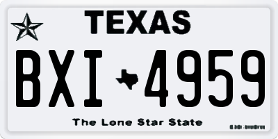TX license plate BXI4959