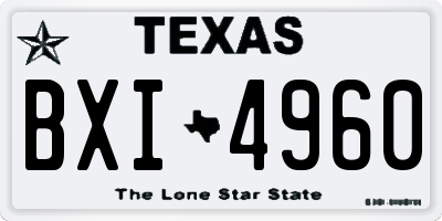 TX license plate BXI4960