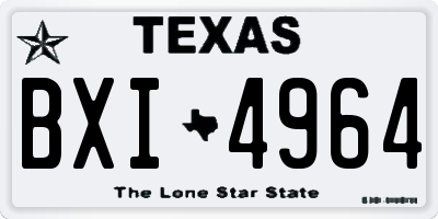 TX license plate BXI4964