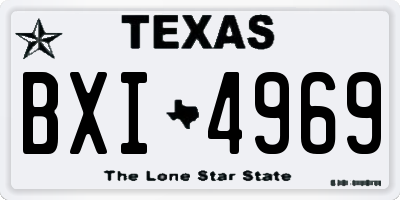 TX license plate BXI4969