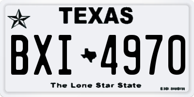 TX license plate BXI4970