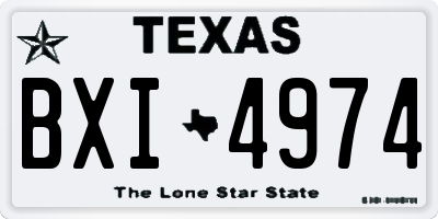 TX license plate BXI4974
