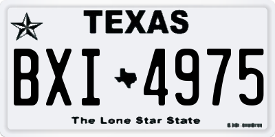 TX license plate BXI4975