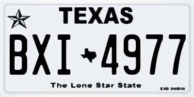 TX license plate BXI4977
