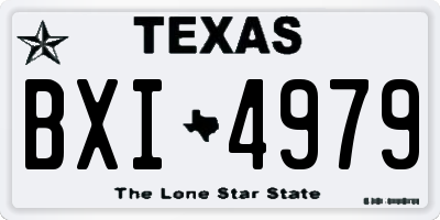 TX license plate BXI4979