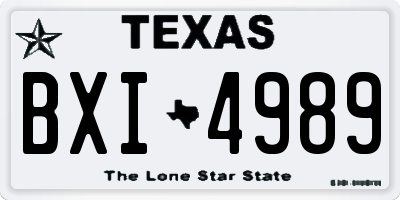 TX license plate BXI4989