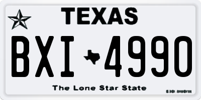 TX license plate BXI4990