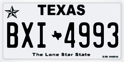 TX license plate BXI4993
