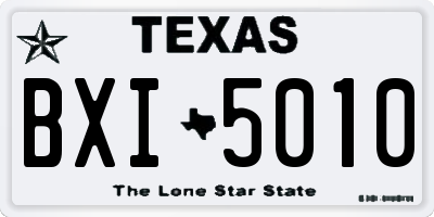 TX license plate BXI5010