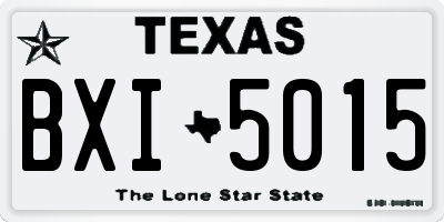 TX license plate BXI5015
