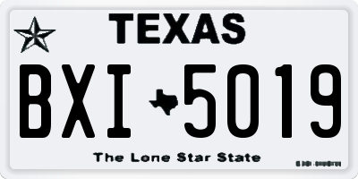 TX license plate BXI5019