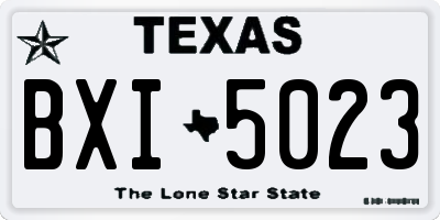 TX license plate BXI5023