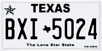 TX license plate BXI5024