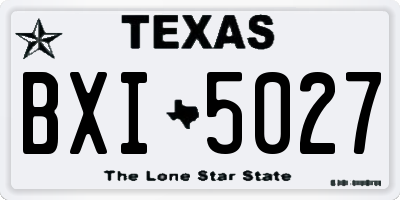 TX license plate BXI5027