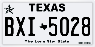 TX license plate BXI5028