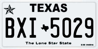 TX license plate BXI5029