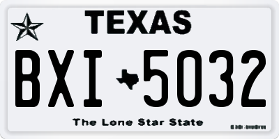 TX license plate BXI5032