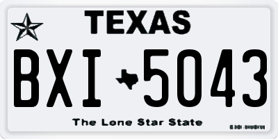 TX license plate BXI5043