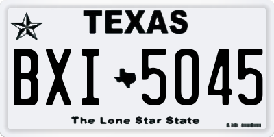 TX license plate BXI5045