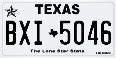 TX license plate BXI5046