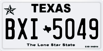 TX license plate BXI5049