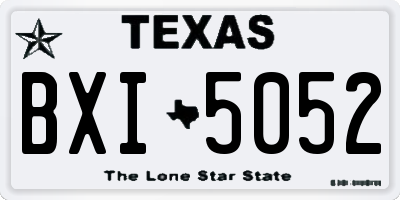 TX license plate BXI5052
