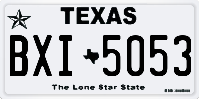TX license plate BXI5053